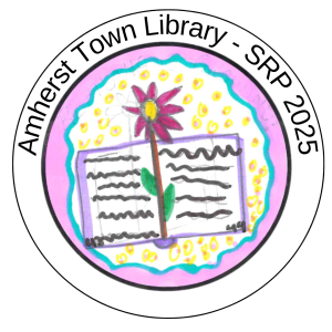 open book with a flower in the center
