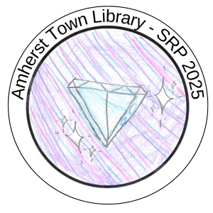 diamond on a purple striped background