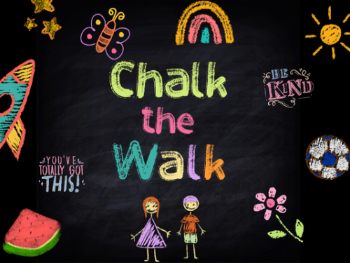 chalk the walk with chalk drawings.