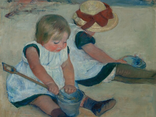 "Children Playing on the Beach" by Mary Cassatt
